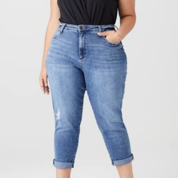 Kut From The Kloth Boyfriend Distressed Jeans NWT - Picture 1 of 10